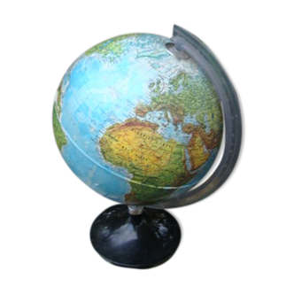 World map bright globe