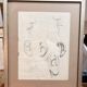 Ancien Dessin Fusain Etude Croquis Oreille Bouche Visage 1915 Signé