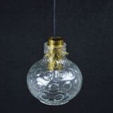 Lampe à suspension en verre, années 1970