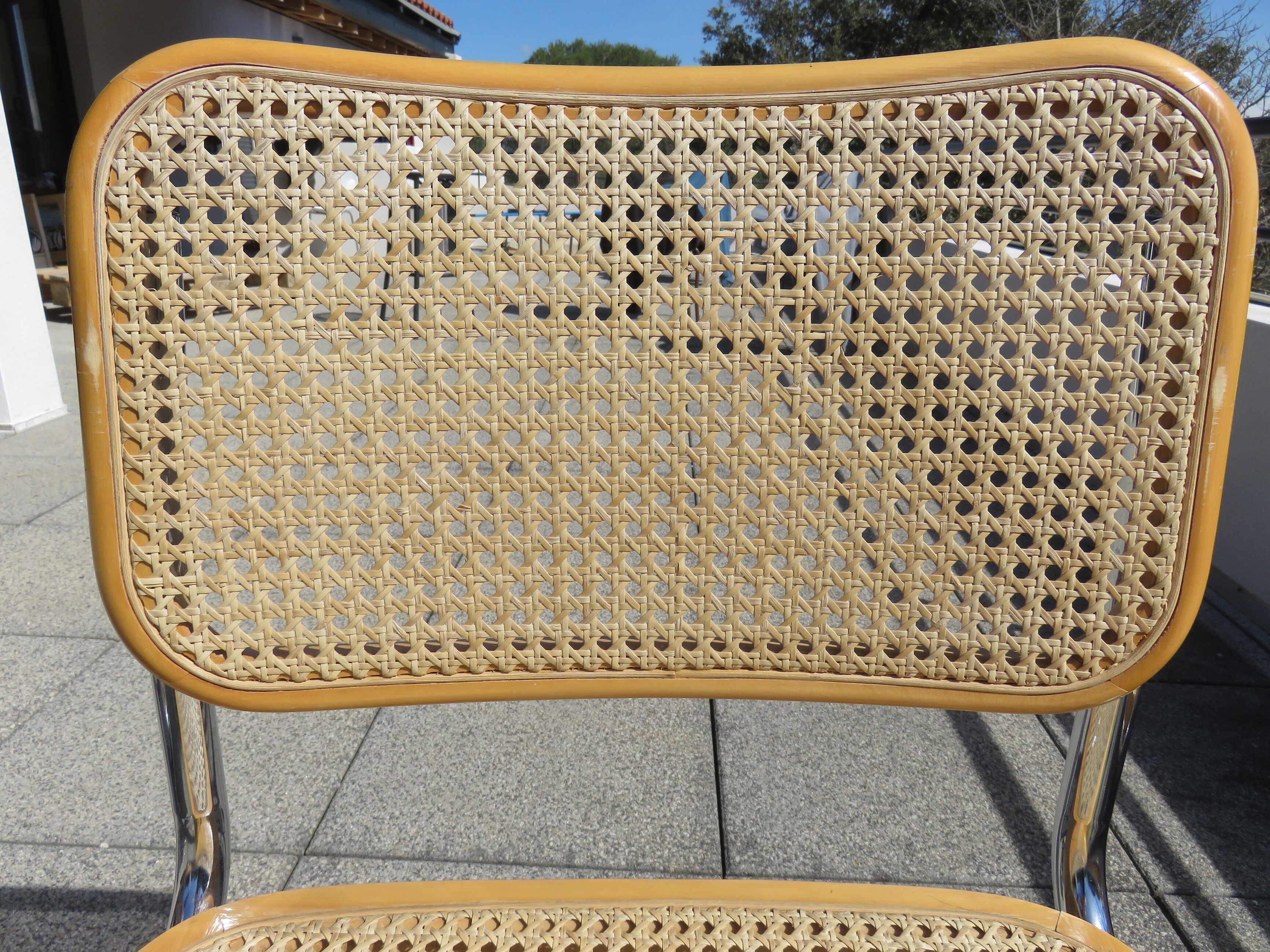 Lot de 4 chaises Marcel Breuer Cesca modèle b32