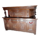Breton furniture buffet 2 body carved by a Breton craftsman in oak with 2 keys