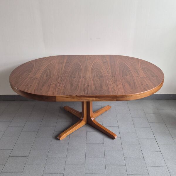 Table à manger Baumann 1960 extensible 114 à 167 cm rallonges intégrées
