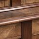 Antique English buffet/bookcase from the 19th century with original glass