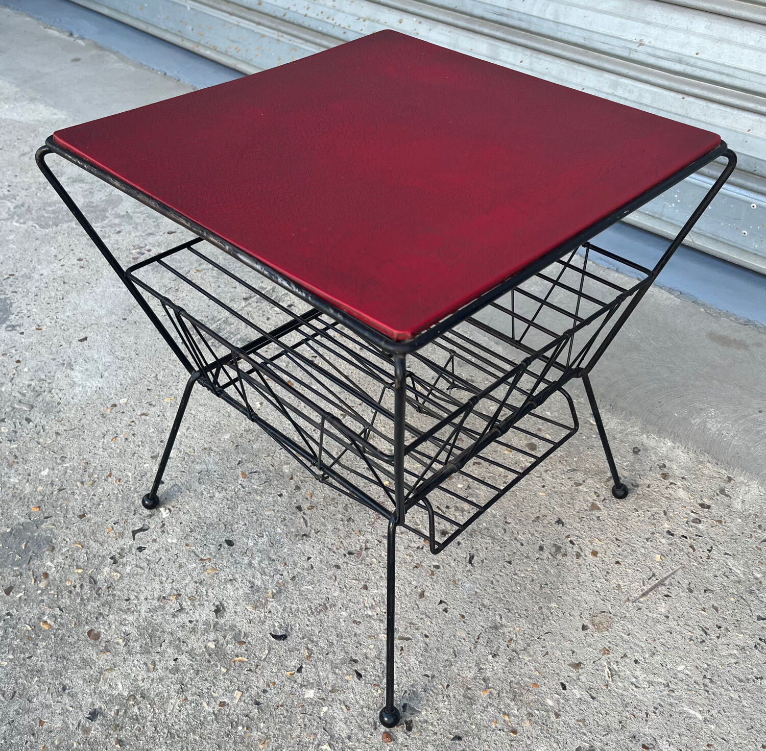 Metal side table