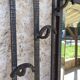 Old Art Deco coat rack in hammered iron