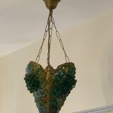 Chandelier in Italian glass paste Murano art deco