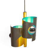 Suspension turquoise Space Age Spirelli