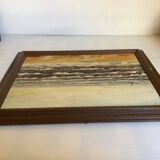 Signed marine painting on hardboard