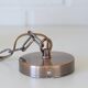 Vintage copper pendant light / amber glass and rustic chain hanging lamp