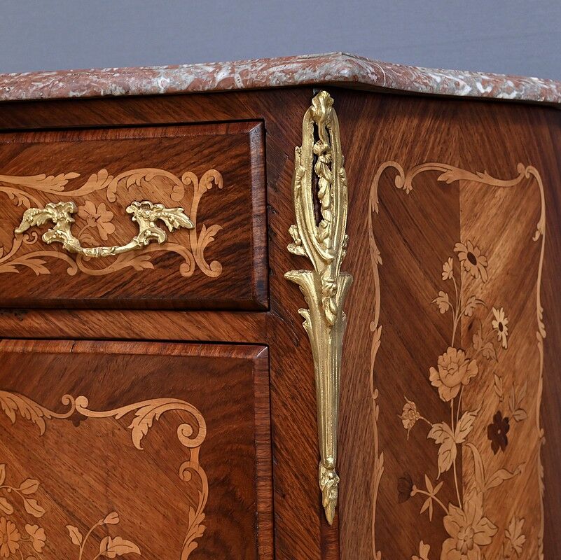 Secretary in precious wood marquetry, Transition style, Napoleon III period – Mid-19th century