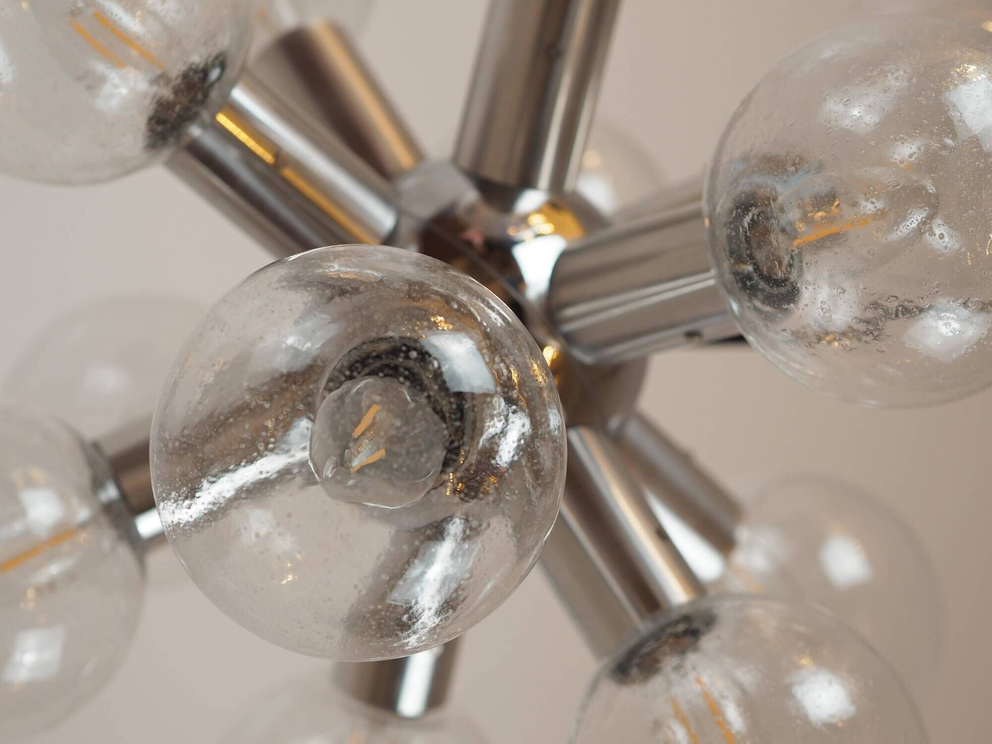 Lustre "Atomium" in the shape of Sputnik by J.T. AGE Kalmar, 1960s.