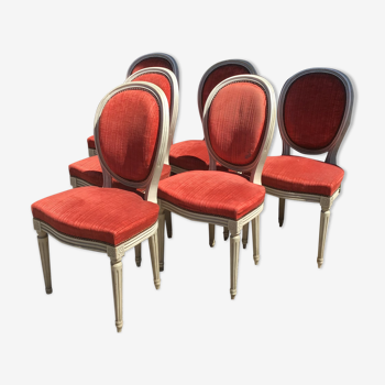 6 chaises de style Louis XVI