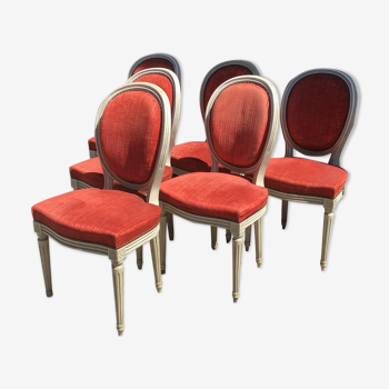 6 Louis XVI-style chairs