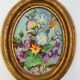 Lot miniature paintings floral decoration 1920