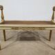 Golden and Grey-Green Wooden Bench, Directoire Style – Late 19th Century