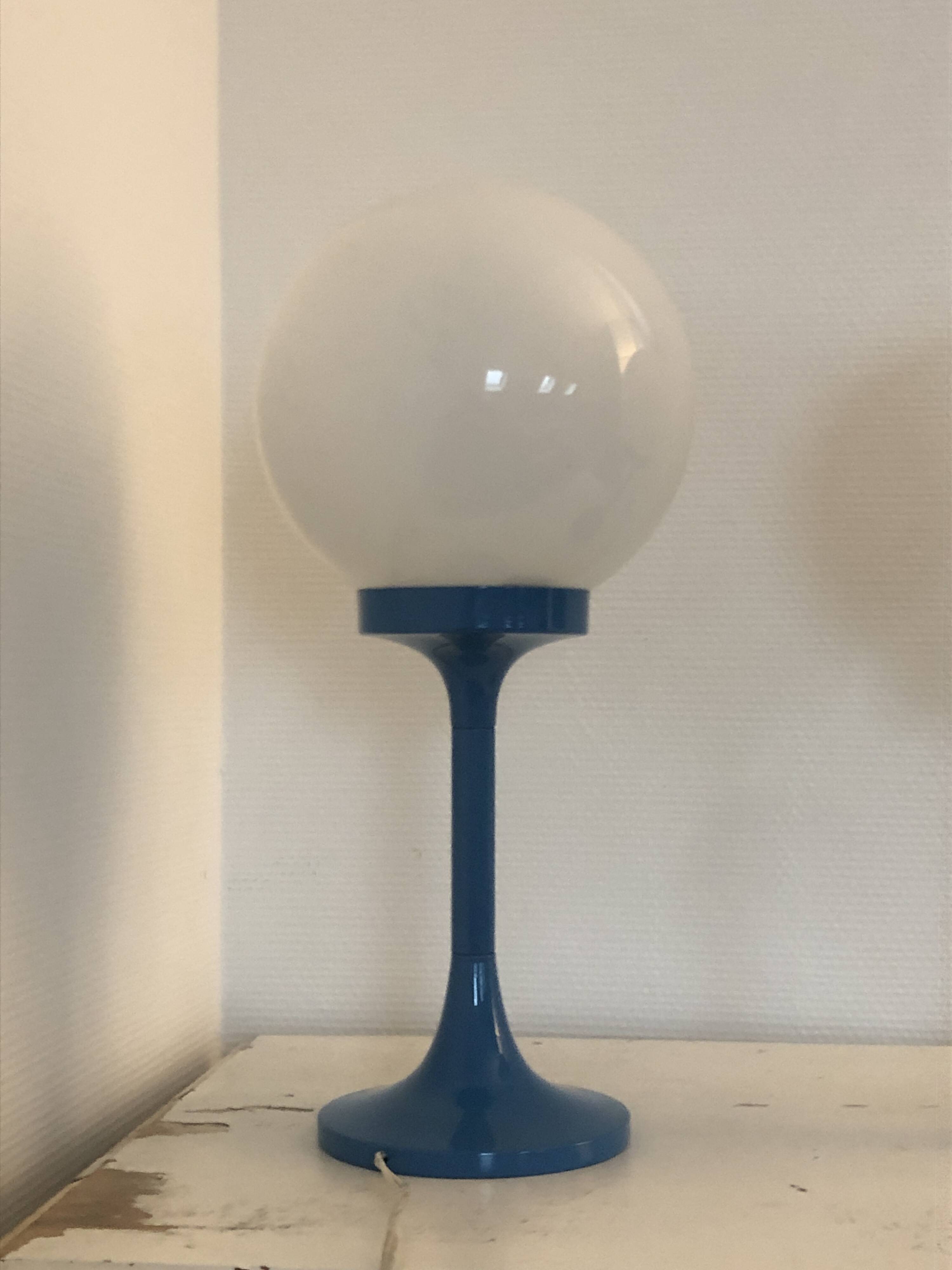 Two space age globe lamps from the 70s.