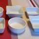 Set of various ceramic ramekins