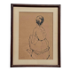Lithograph countersigned by Jansem 30/40 woman from behind 20th century