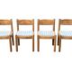 Vintage set of four Pinewood dining chairs Denmark