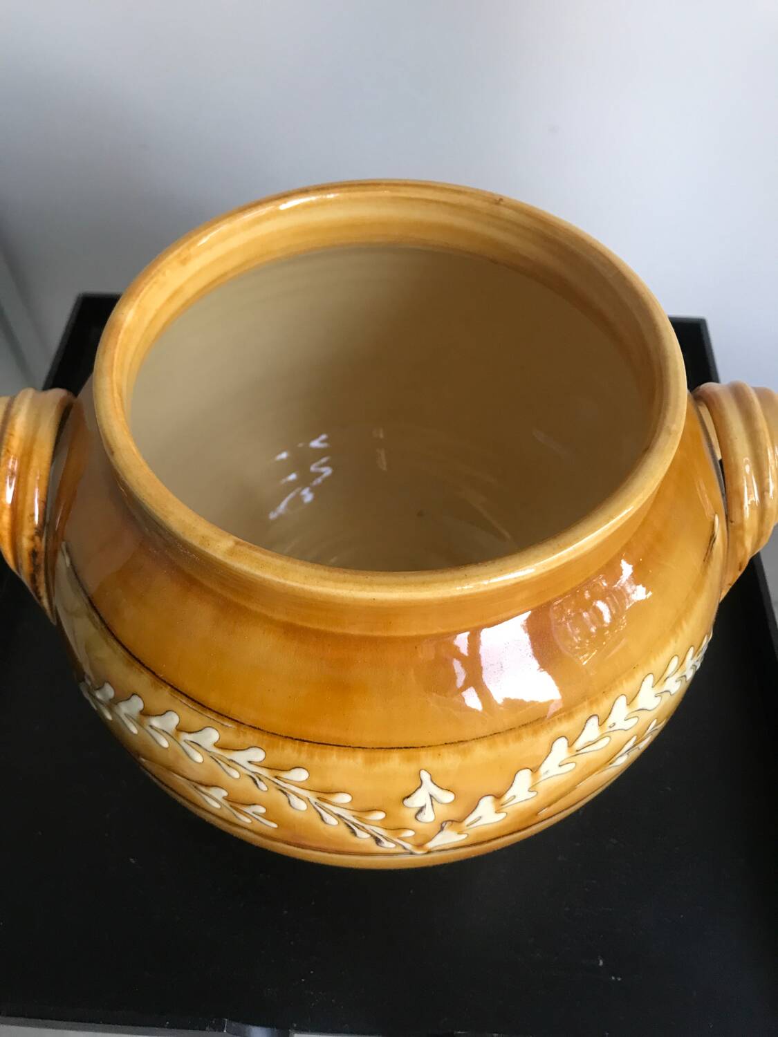 Soupière en terre cuite émaillée