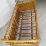 Lit enfant rotin vintage