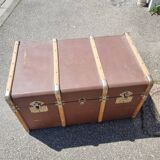 Old antique travel trunk