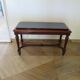 Coffee table - black marble top - Louis XIII style - H-shaped crossbar base