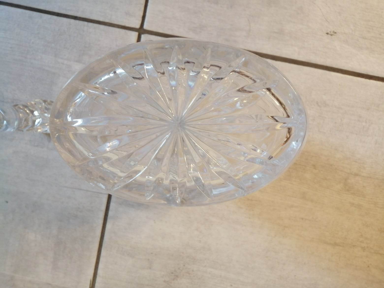 Oval Whisky Carafe in Cut Crystal