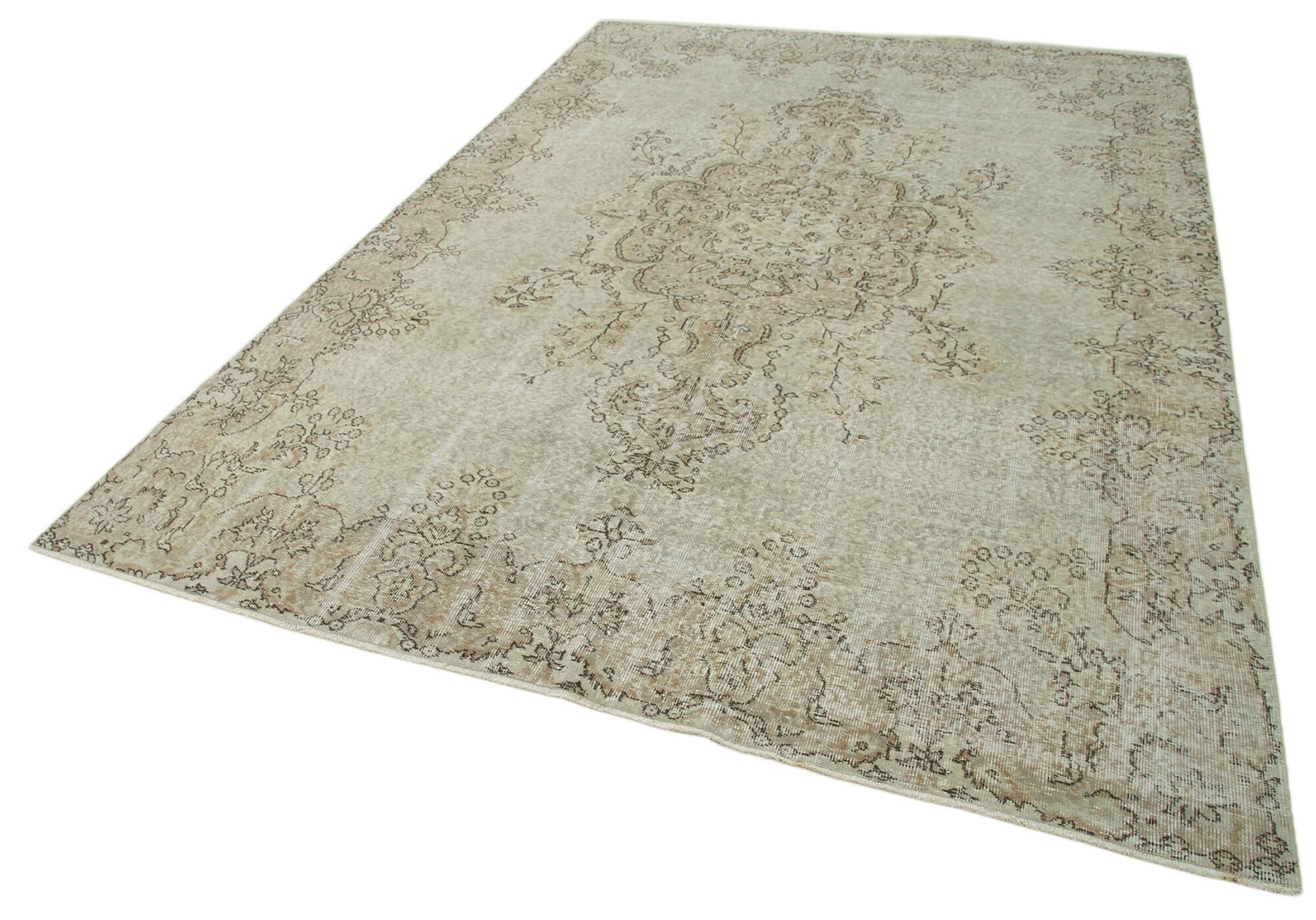 Hand-knotted contemporary turkish beige carpet 208 cm x 300 cm - 36575