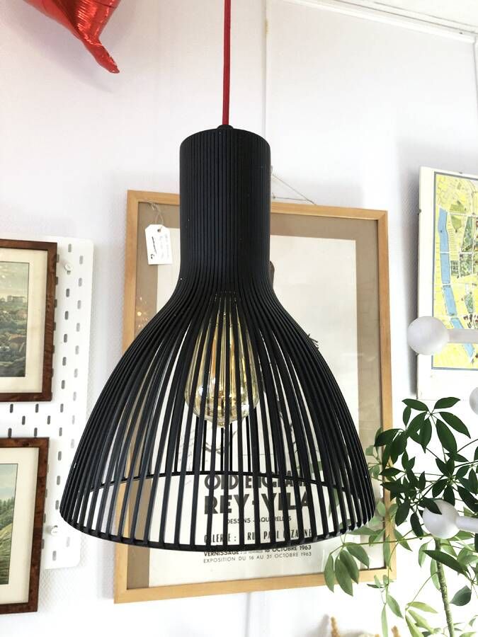Black slatted Nordlux suspension, contemporary design