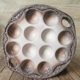 6 glazed ceramic snail plates