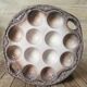 6 glazed ceramic snail plates