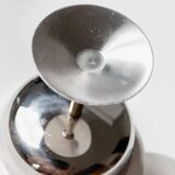 Set of 6 Vintage Champagne Bowls: Argent Stainless Steel with Golden Stem – Italian 1970s Retro Tableware