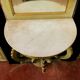 Napoleon III style mirror and woodwork console in 19th century patinated wood
