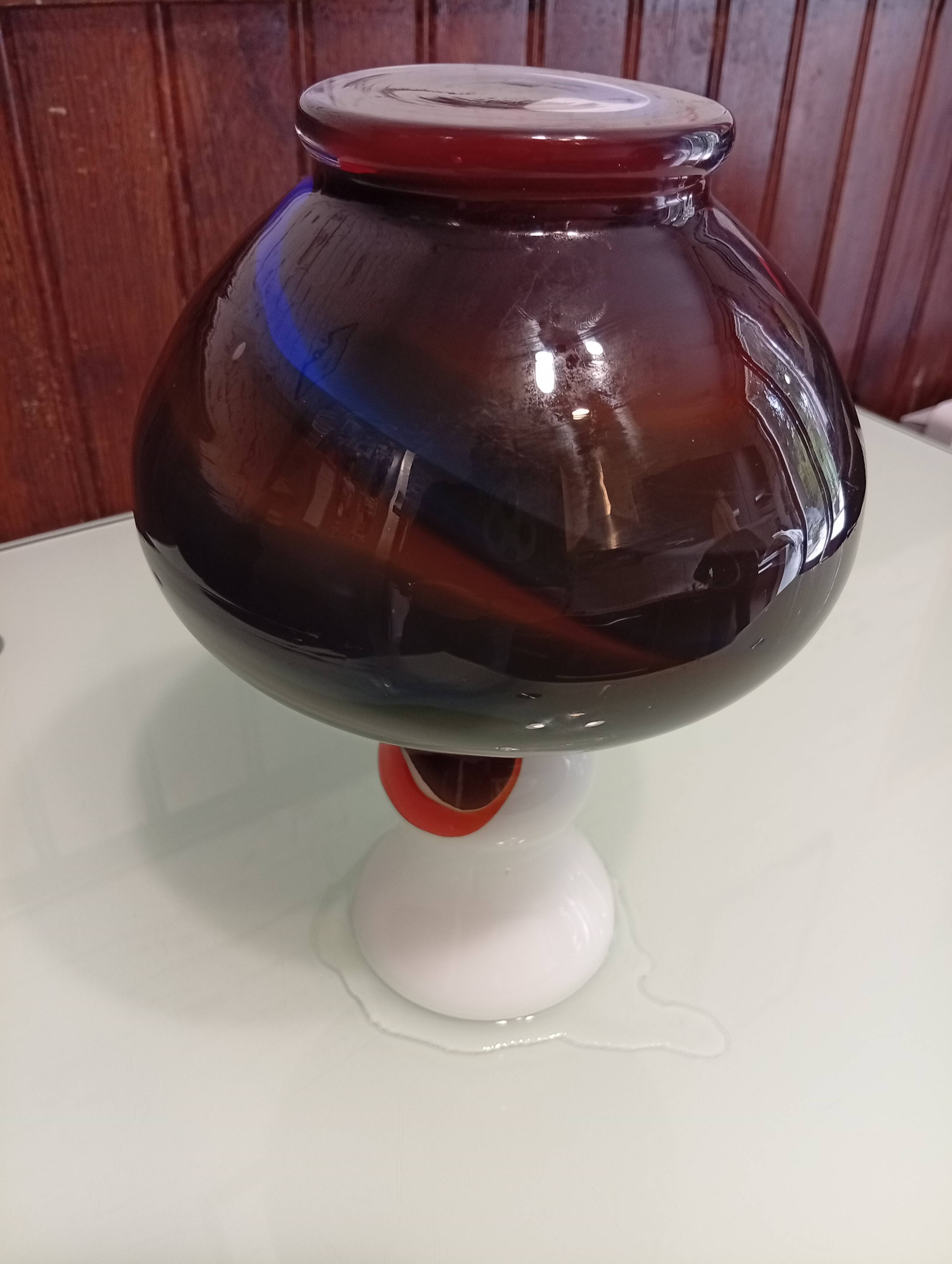 Vintage Opaline Glass Vase
