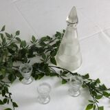 Carafe tronconique et ses 3 verres