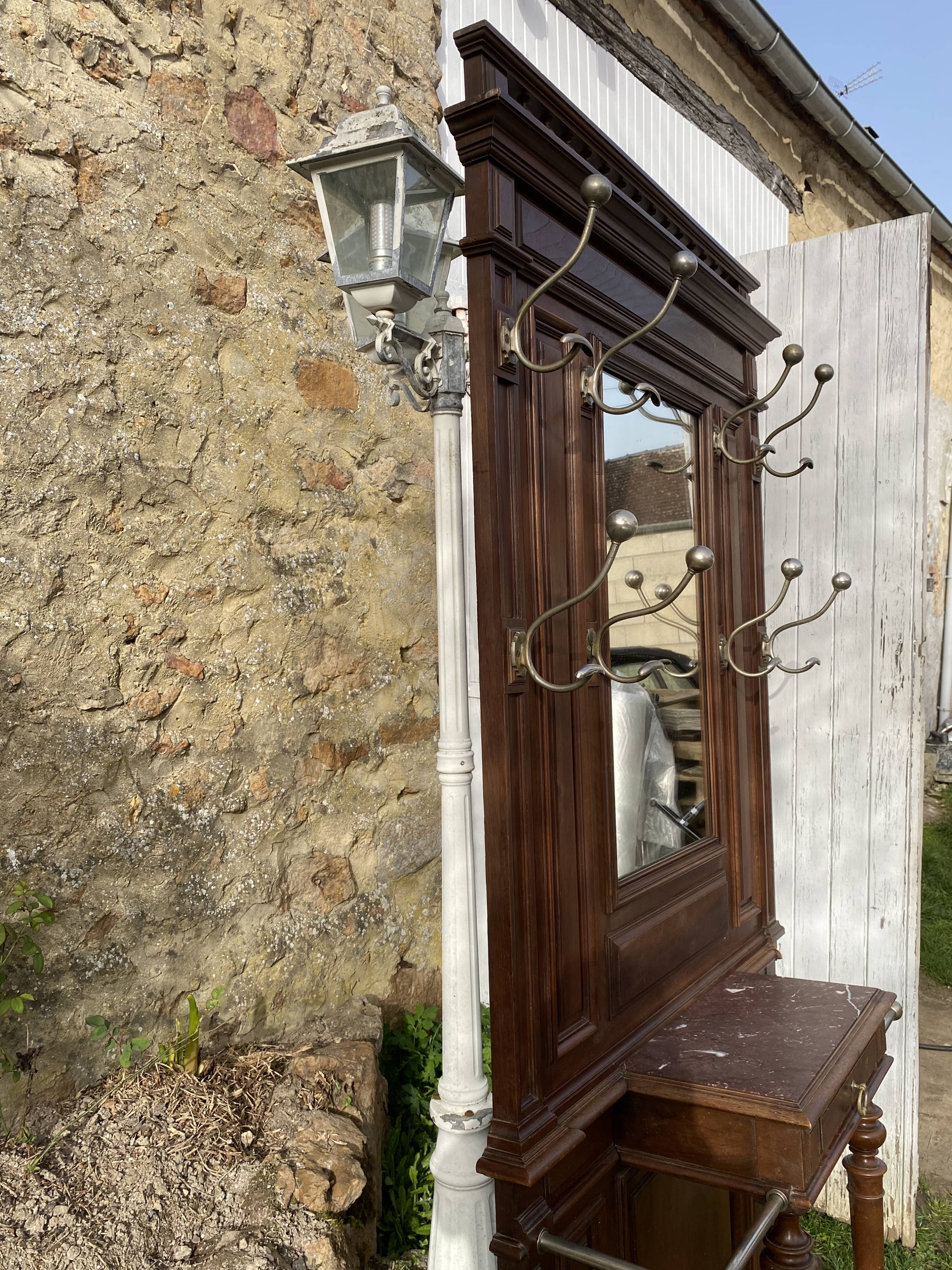 Wall coat rack entrance 218x112cm from the 1920s 1930s