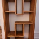 Custom-made solid oak bookcase