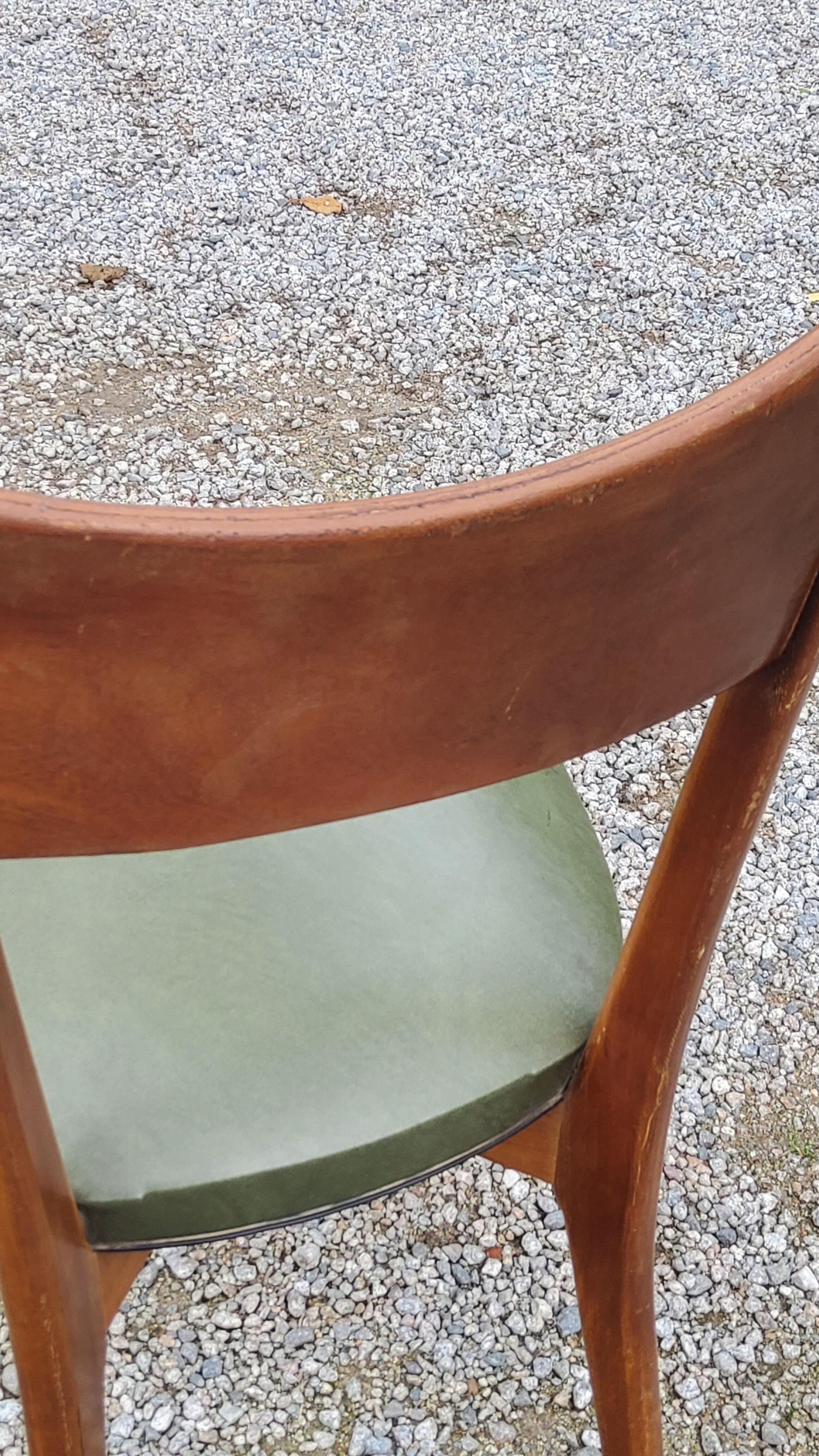 Pair of 50's Scandinavian style mahogany chairs