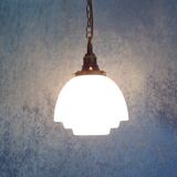 Art Deco opaline hanging lamp