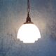 Suspension opaline Art Déco
