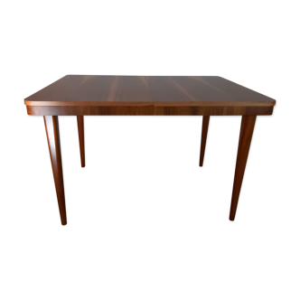 Extension table in Walnut Cesky Nabytek, Vintage Czech 1950 s