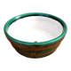 Céramique vernissée cache-pot vert années 1950