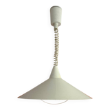 Set of 2 white metal pendant lights