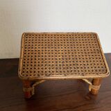 Rattan and cane footrest from the 1950s