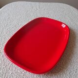 Bright red vintage serving dish
