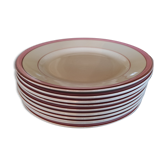 10 antique dessert plates KG Lunéville