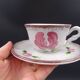 Set of 10 tea cups or coffee Niderviller model Cassandra - Flower decoration