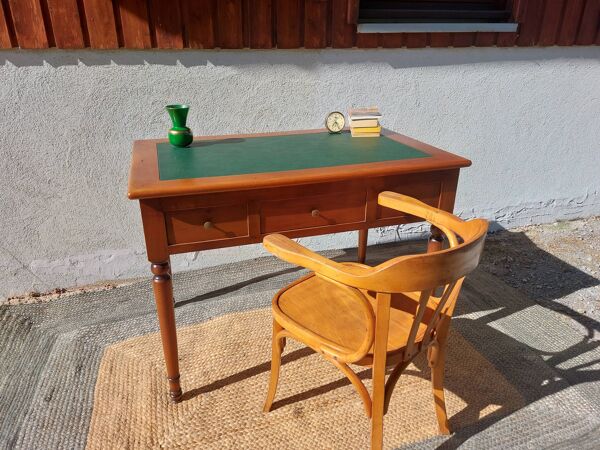 Bureau, plateau en cuir