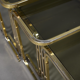 Vintage suspension lamp in chrome metal and glass 1970